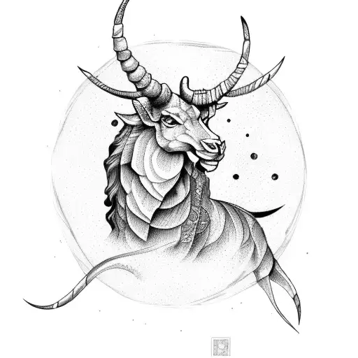 Capricorn symbol  tattoo design idea