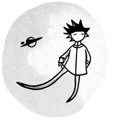 The little Prince form Antoine de Saint-Exupéry tattoo design idea