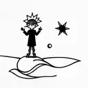 The little Prince form Antoine de Saint-Exupéry tattoo design idea