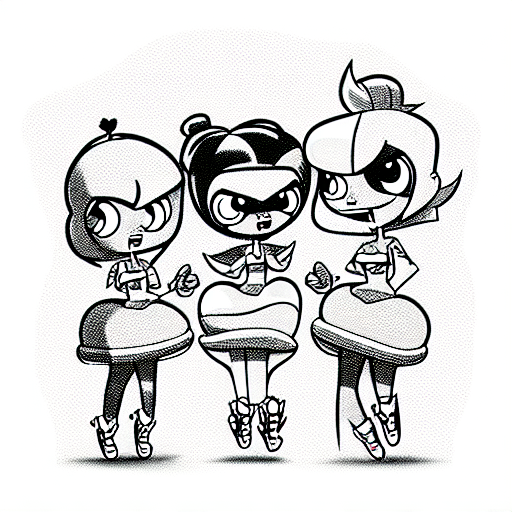powerpuff girls tattoo design idea