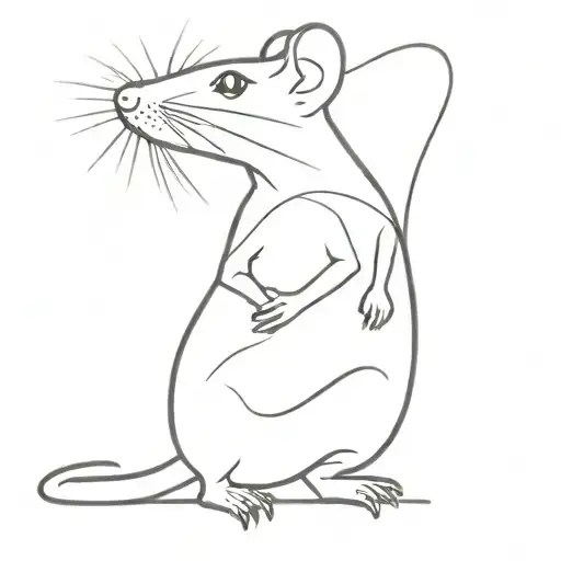 Stoned Rat tattoo design idea
