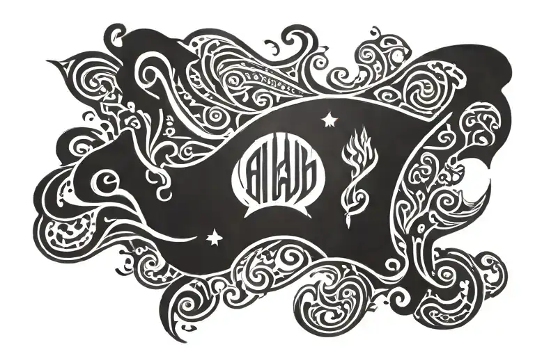 shahbaz iran flag mixed tattoo design idea