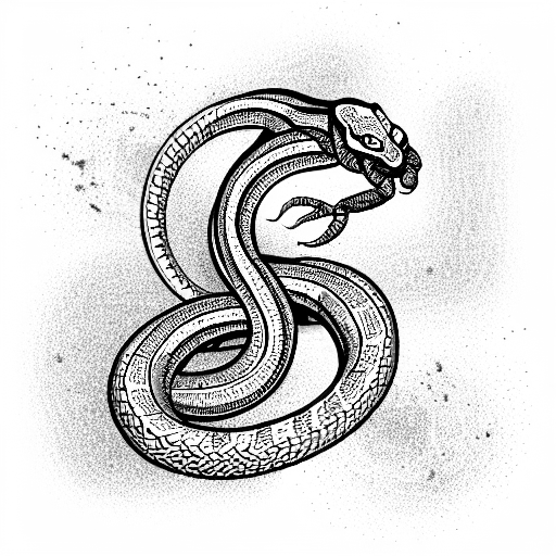 scorpion piercing snake tattoo design idea