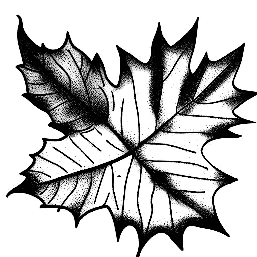 autumn leafs tattoo design idea