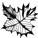 autumn leafs tattoo design idea