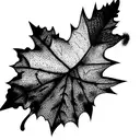autumn leafs tattoo design idea