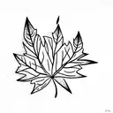 autumn leafs tattoo design idea