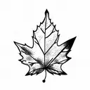 autumn leafs tattoo design idea