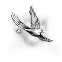 forearm tattoo the serenity prayer with 2 small doves and a cloud background tattoo design idea