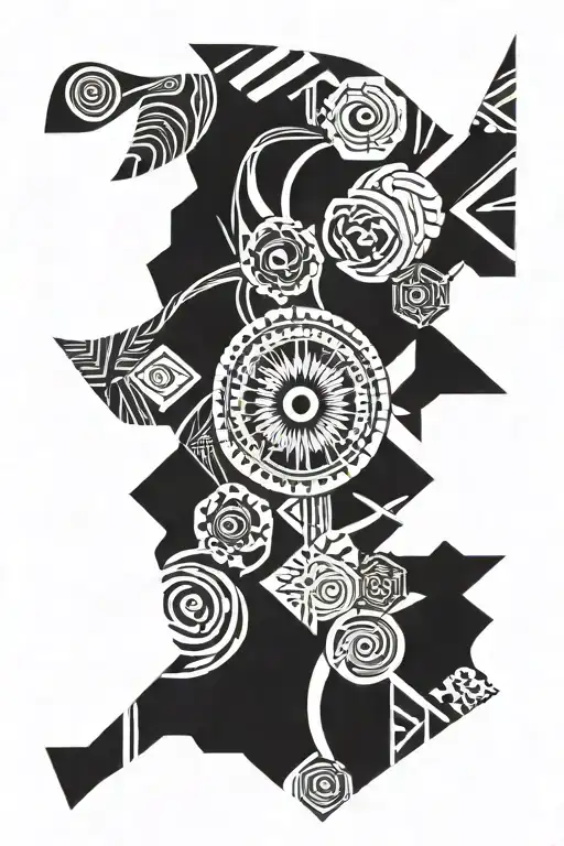 south African tribal patterns tattoo design idea