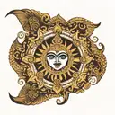 Junnu word in disguise in lord sree krishna Vishnu chakra  tattoo design idea