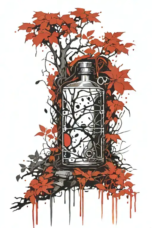 poison tree growing tattoo design idea