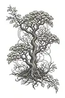 Poison Tree growing tattoo design idea
