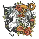 wife is Aquarius named Leena and husband is Taurus named Vik an zodiac symbol married August 14th 1999  tattoo design idea