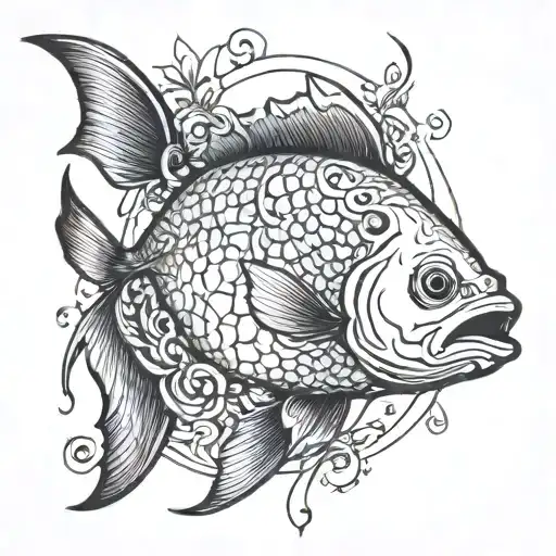 fish measure  tattoo design idea