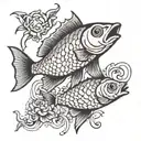 fish measure  tattoo design idea