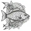 fish measure  tattoo design idea