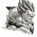 Vegeta tattoo design idea
