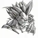 Vegeta tattoo design idea