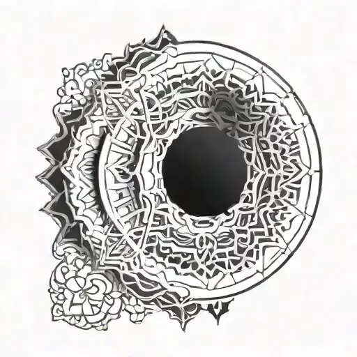 Intricate mandala design with subtle references to twenty one pilots lyrics tattoo design idea