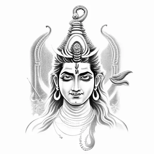 lord shiva mantra tattoo design idea
