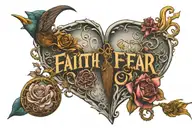 Faith Over Fear tattoo design idea