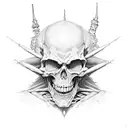 skeletor studing tattoo design idea