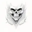 skeletor studing tattoo design idea
