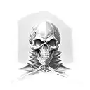 skeletor studing tattoo design idea