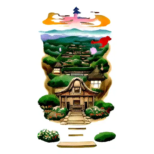 studio ghibli tattoo design idea