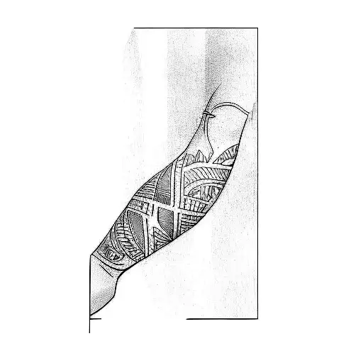 a tribal tattoo on a man's forearm tattoo design idea