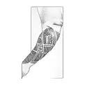 a tribal tattoo on a man's forearm tattoo design idea
