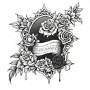 have patience trust the process shadows projected tattoo design idea