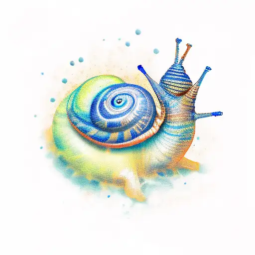 snail holding gun  tattoo design idea