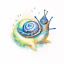 snail holding gun  tattoo design idea