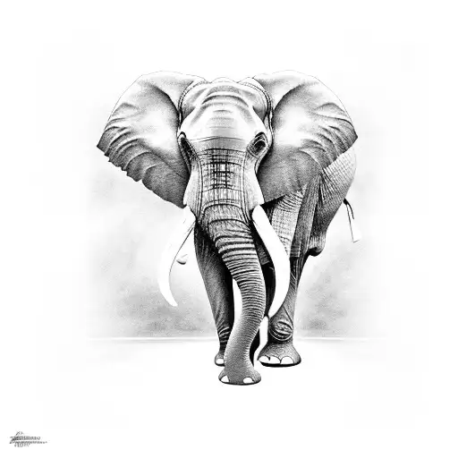 Elephant mandala with Lillies  tattoo design idea