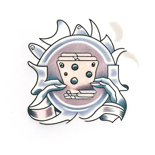 fingers holding cracker with cheese tattoo design idea