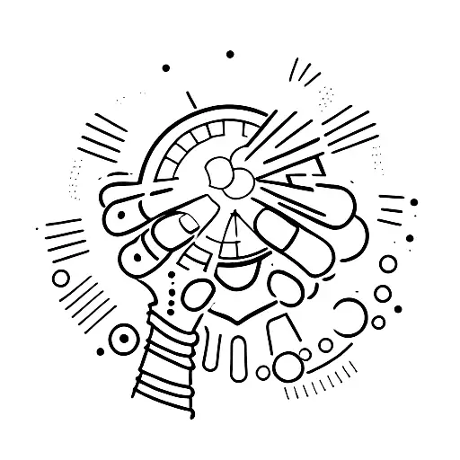 fingers holding cracker with cheese tattoo design idea