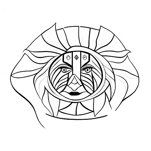 Picasso style design tattoo design idea