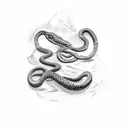 Snake and osiris  tattoo design idea