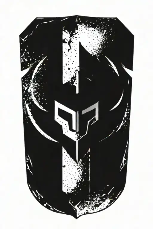 spartan shield tattoo design idea