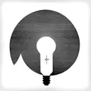 light bulb with sea waves tattoo design idea