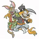 looney tunes tattoo design idea