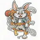 looney tunes tattoo design idea