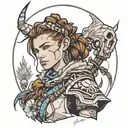 Aloy Horizon zero dawn tattoo design idea