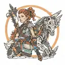 Aloy Horizon zero dawn tattoo design idea