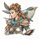 Aloy Horizon zero dawn tattoo design idea