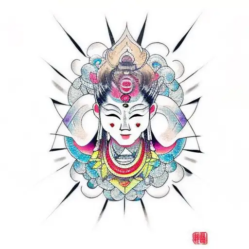 chakras modern tattoo design idea