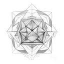 64 tetrahedron tattoo design idea
