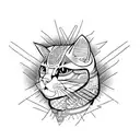 Samurai cat tattoo design idea